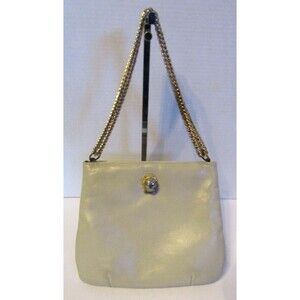 Ruth Saltz Purse Vintage 70s Leather Crossbody Adjustable Chain Cougar Head